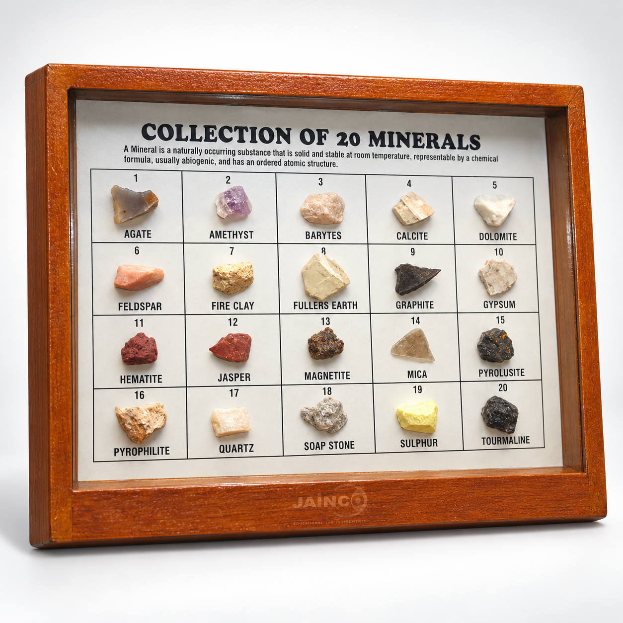 Collection of 20 Minerals (B) Different Minerals from (A) or (C)